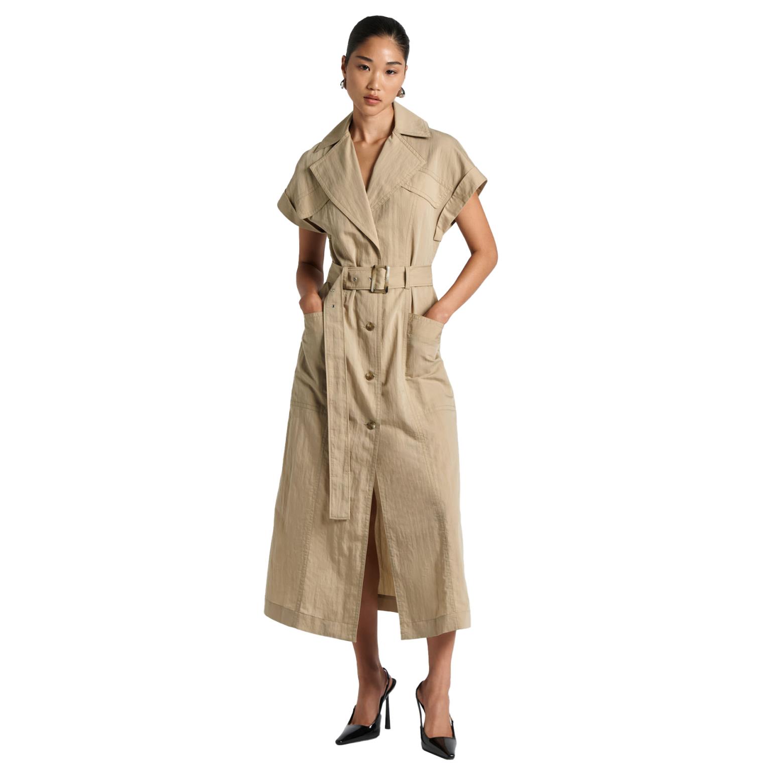 Cue Cotton Twill Sleeveless Trench